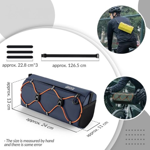 Torba rowerowa mocowana na kierownicę 2.2 l - niebieska