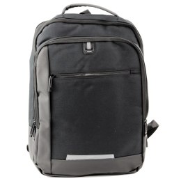 Plecak Biznesowy USB Kieszeń Na Laptopa Czarny 16L 45cm