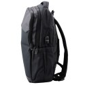 Plecak Miejski Biznesowy USB Kieszeń na Laptopa Czarny 16L 45cm