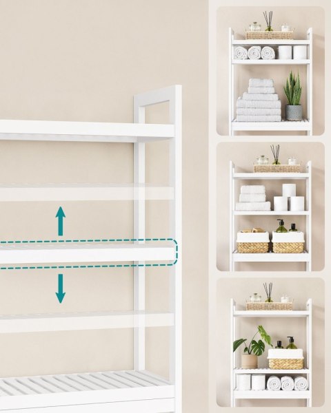 Bambusowy regał łazienkowy nad toaletę