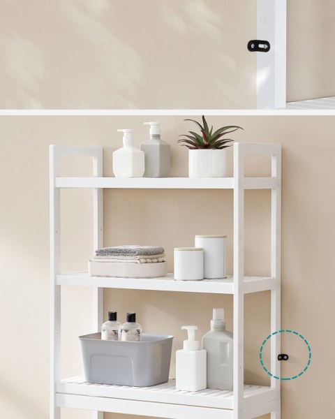 Bambusowy regał łazienkowy nad toaletę