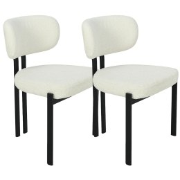 2 krzesła tapicerowane ARLO białe