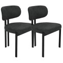 2 krzesła tapicerowane ARLO czarne