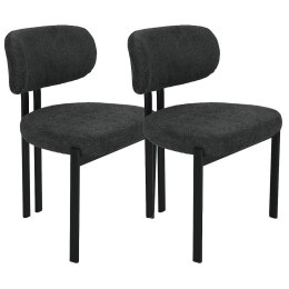 2 krzesła tapicerowane ARLO czarne