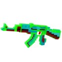 Karabin Pikselowy Broń Światła Dźwięki Niebieski 39cm