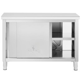 Stół blat roboczy centralny z szafką przelotową STAL 120 x 60 cm