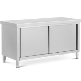 Stół blat roboczy centralny z szafką przelotową STAL 160 x 70 cm