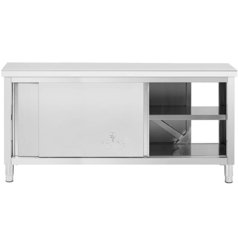 Stół blat roboczy centralny z szafką przelotową STAL 180 x 60 cm