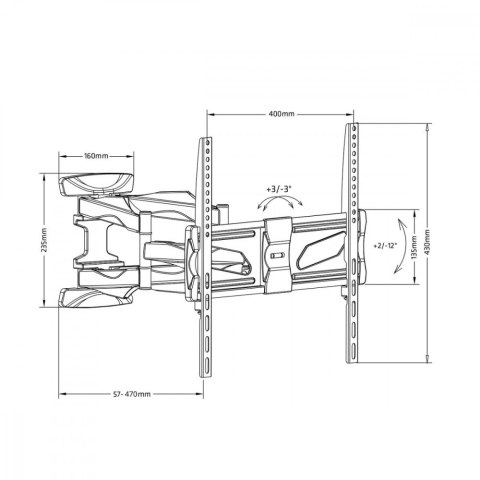 Uchwyt do TV 26-55 cali MC-781 do 45kg