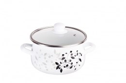 Zestaw garnków 8 elementów Emaila Gałązka DO-5012