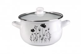 Zestaw garnków 8 elementów Emalia Łąka DO-145