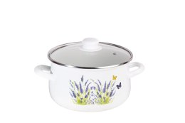 Zestaw garnków 8 elementów Emalia Lawenda DO-5005