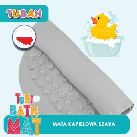 Mata kąpielowa antypoślizgowa szara