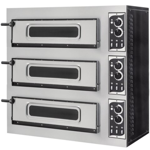 Piec do pizzy 3-komorowy na 3 pizze śr. 45 cm BASIC 3/50 GLASS AND LIGHT 12000 W