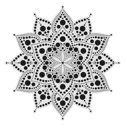 Malowanie kropkami DUO Etniczny 30 cm