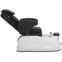 Fotel podologiczny do pedicure z funkcją masażu brodzikiem - czarny