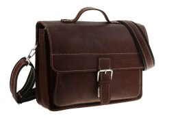 Skórzana torba na ramię teczka TC5 BROWN