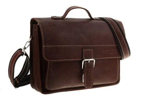Skórzana torba na ramię teczka TC5 BROWN