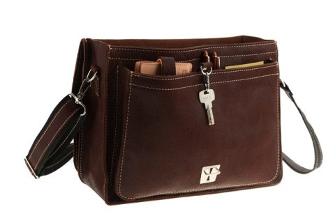 Skórzana torba na ramię teczka TC5 BROWN