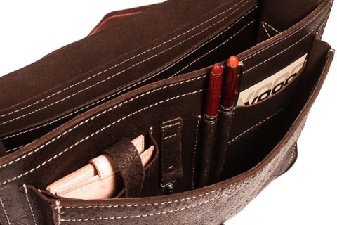 Skórzana torba na ramię teczka TC5 BROWN