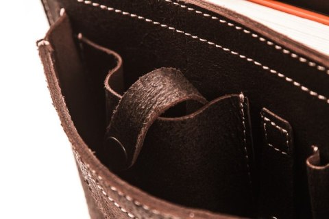 Skórzana torba na ramię teczka TC5 BROWN