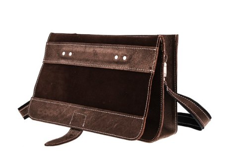 Skórzana torba na ramię teczka TC5 BROWN