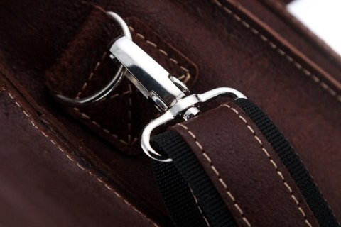 Skórzana torba na ramię teczka TC5 BROWN