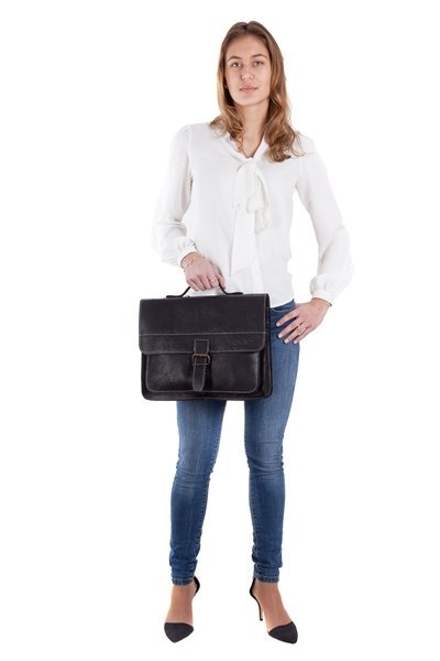 Skórzana torba na ramię teczka TC5 BROWN