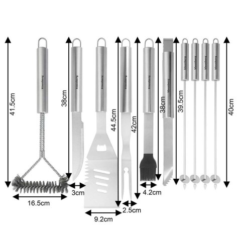 ZESTAW PRZYBORÓW DO GRILLA GRILLOWANIA W WALIZCE KLAUSBERG KB-7901