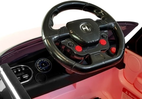Auto Na Akumulator HL1638 Dla Dzieci Pilot MP3 Światło LED Różowy