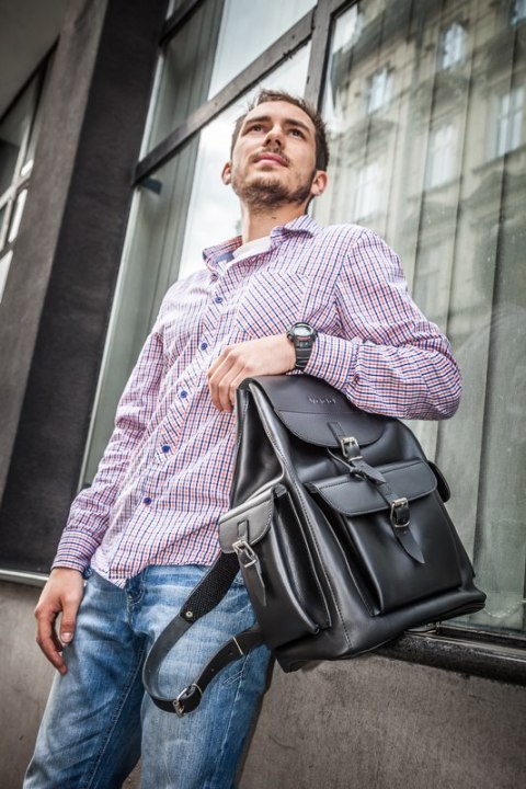 Duży plecak skórzany Vintage P40