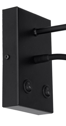 Kinkiet ARDEN Czarny Złoty Abażur 1xE27+G9