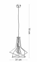 Lampa Wisząca ORO Miedziany 1xE27 31 cm