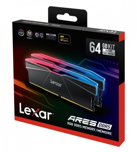 Pamięć DDR5 ARES RGB 64GB(2*32GB)/6400 CL32 czarna