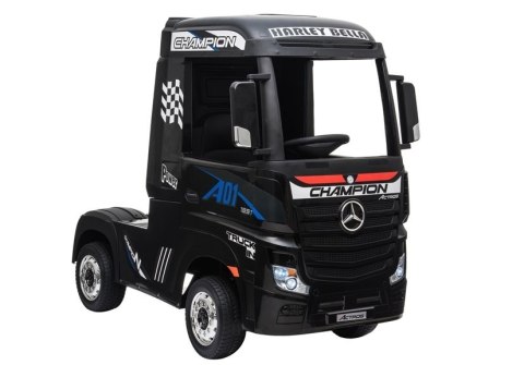 Auto Mercedes Actros Czarny Lakierowany Ciężarówka Dla Dzieci Pilot LED MP4