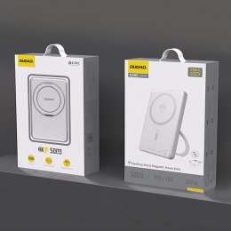 Powerbank K28 10000mAh z MagSafe z metalową obudową i podstawką PD 22.5W - srebrny