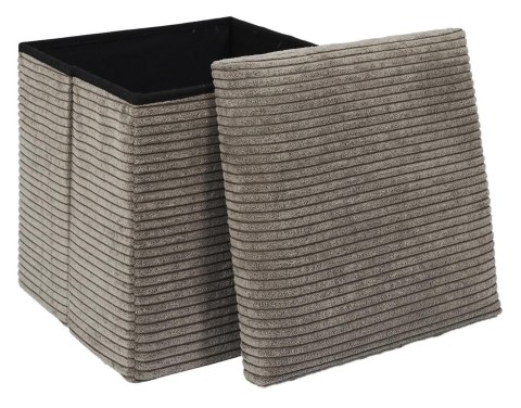 Pufa BOXY do przechowywania taupe sztruks