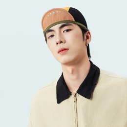 Czapka rowerowa kolarska z daszkiem pod kask - żółta