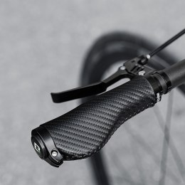 Gripy chwyty rowerowe skręcane ergonomiczne antypoślizgowe - czarne