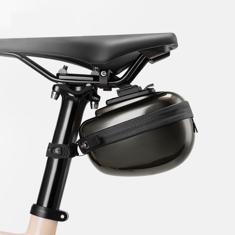 Torba rowerowa sztywna kufer podsiodłowy hard shell 0.4l - czarna