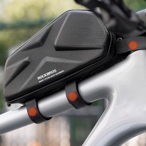 Torba rowerowa usztywniana wodoodporna na ramę 1.4l - czarna