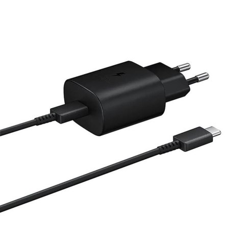 Ładowarka sieciowa Samsung USB-C 25W z kablem USB-C - czarna