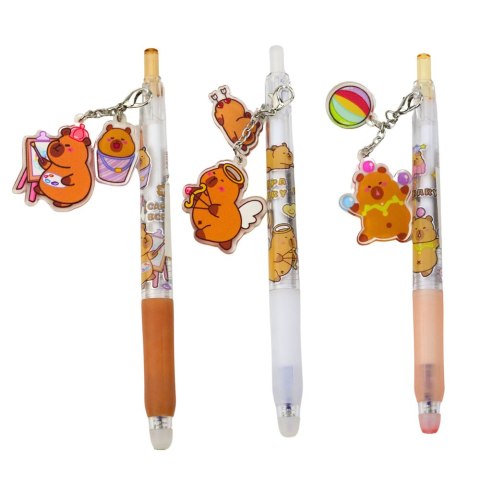 Długopis Żelowy Kapibara Brelok Niebieski Tusz 14,5cm Mix