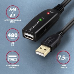 ADR-207 USB 2.0 A-M -> A-F aktywny kabel przedłużacz/wzmacniacz 7.5m
