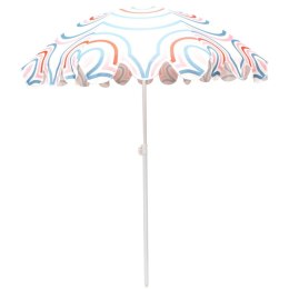 PARASOL PLAŻOWO OGRODOWY 160CM PASEK NIEBIESKO RÓŻOWY