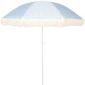 PARASOL PLAŻOWO OGRODOWY Z FRĘDZLAMI 174CM NIEBIESKI