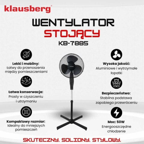 WENTYLATOR WIATRAK PODŁOGOWY Z PILOTEM KLAUSBERG KB-7885