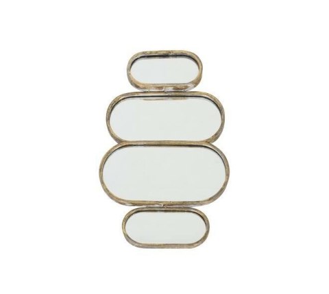 Dekoracyjne lustro ścienne w złotej ramie