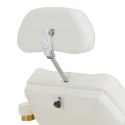 Fotel kosmetyczny SPA podgrzewany 3 silniki 200 kg VARESE - biało złoty