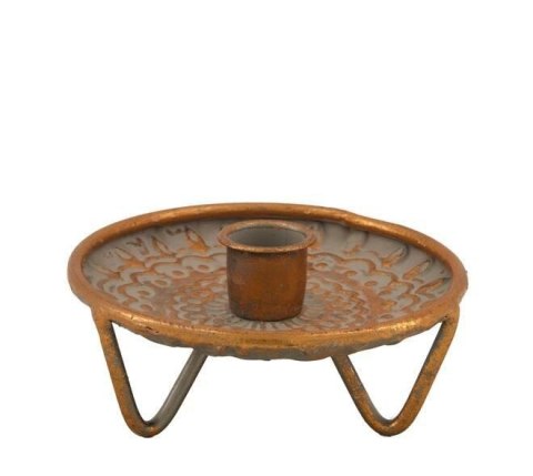 Metalowy świecznik na świecę stołową